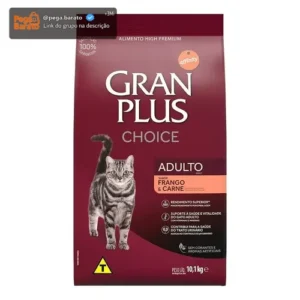 Ração Gran Plus Choice Gatos Adulto Frango E Carne 10,1kg, - Imagem 1