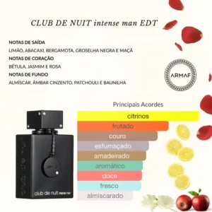 Perfume Club De Nuit Intense Armaf Edt 105ml Com Nf Original - Imagem 4