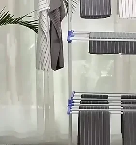 Varal de Chão Retrátil Swave com 3 Andares Dobrável para Roupas - Imagem 2