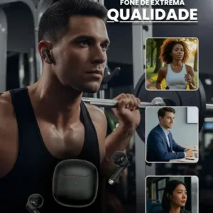 Fone De Ouvido Sem Fio Kaidi Kd771 Bluetooth 5.1 Cor Preto - Imagem 3