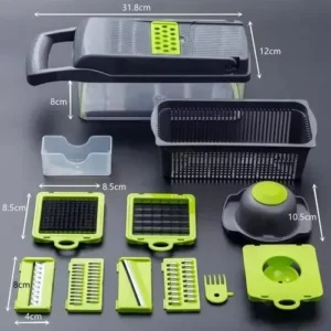 Cortador Picador Manual de Alimentos Ralador Fruta Legumes Cor Verde - Imagem 9