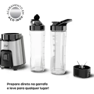 Liquidificador Portátil Wap Blender Go Wbg600 700ml Com 4 Lâminas Em Inox E Trava De Segurança - Imagem 3