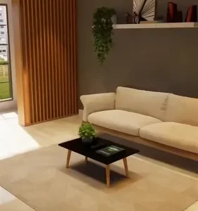 Mesa de centro retangular Inaugura Móveis apoio sala Classic Pés em Madeira cor preto - Imagem 11