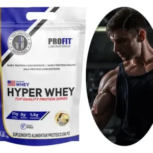Hyper Whey Protein 1,8kg Isolado E Concentrado - Profit Labs Sabor Chocolate C/ Pasta De Amendoim - Imagem 4