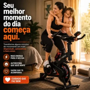 Bicicleta Ergométrica Spinning ITS Fitness Q5 com Roda de Inércia 8 kg e 6 Níveis de Resistência - Imagem 5
