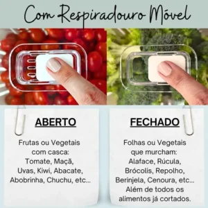 Organizador De Geladeira Grande Com 3 Cestos de Drenagem 6,8 L - Imagem 4