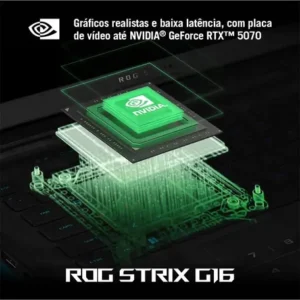 Notebook Gamer Rog Strix G16 G615jpr Nvidia Rtx 5070 Intel Core I9 14900hx 32gb Ram 1tb Ssd Windows 11 Home Tela 16 240hz Led Cinza - S5001w - Imagem 7