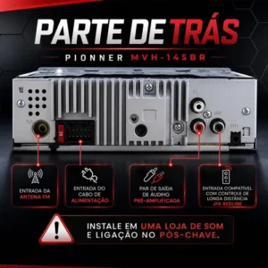 Som Automotivo Radio Pioneer Bluetooth Usb Lançamento Mp3 - Imagem 8