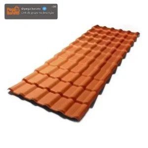 Telha Pvc Plan Precon 2.42x0.88m Terracota - Imagem 1