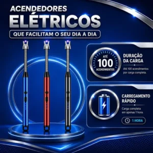 Kit 3 Acendedor Elétrico Recarregável Usb Para Fogão Plasma - Imagem 5
