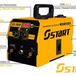 Kit Máquina De Solda Multiprocesso Mig 160a 3 Em 1 Tig Lift - Imagem 2