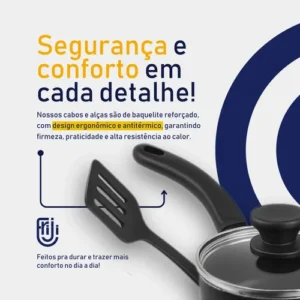Jogo De Panelas 8 Peças Antiaderente Teflon Com Tampa Vidro - Imagem 9