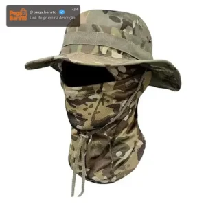 Kit Chapéu Boonie Balaclava Uv Dobrável Pesca Moto Camping - Imagem 1