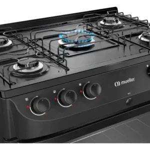 Fogão Mueller preto fosco 5 Bocas com mesa esmaltada e acendimento MFI5BC - Imagem 6