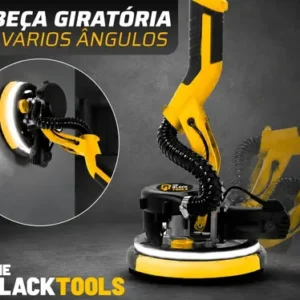 Lixadeira Teto E Parede Telescópica Profissional Com Led E Saco Coletor The Black Tools Btl750 750w - Imagem 9