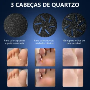 Lixador Para Pés Elétrico Completo Removedor Rachadura Calos - Imagem 4