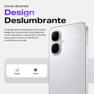 Smartphone Infinix Smart 10 4GB RAM 256GB SSD Câmera 8MP + IA, Tela 6.67 HD+ 120Hz, Bateria 5000mAh, Processador T7250, Android 15 Go, Dual Chip - Preto - Imagem 8
