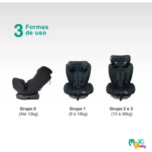 Cadeira de Carro Infantil 0 a 36Kg Elite 4 em 1 - Maxi Baby - Preto - Imagem 8