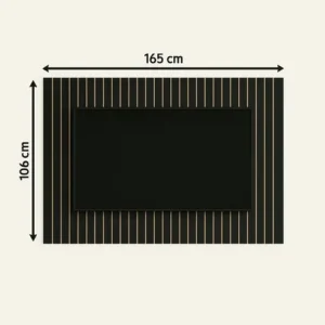 Painel Tv Ripado 3d 100% Mdf 58 Polegadas Fácil Instalação Cor Preto - Imagem 4