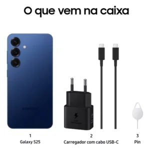 Samsung Galaxy S25 5G, 256GB, 12GB, Câmera Tripla - Azul marinho - Imagem 6