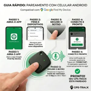 Localizador Mini Rastreador Smart Tag Gps Compatível Android - Imagem 5