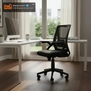 Cadeira de Escritório Presidente Ergonômica Valencia Diretor Executiva com Apoio de Braço, Suporte Lombar e Malha Respirável LuvinCo - Imagem 1