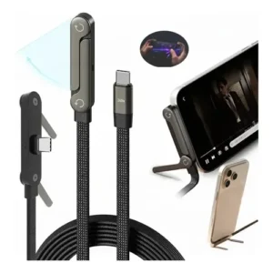 Cabo USB-C para USB-C de 240W com Suporte Dobrável e Carga Rápida de 1.5m - Imagem 1