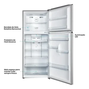 Geladeira Hisense Duplex Inox 381L Inverter Frost Free RT3N375 220V - Imagem 5