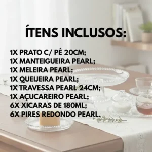 Aparelho Mesa Posta Café Chá 14 A 18 Pçs Bolinhas Pearl Wolf - Imagem 3