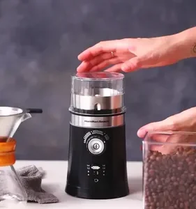 Moedor de Café Elétrico Hamilton Beach Ajustável Inox 150W Triturador Grãos Sementes Cuba Removível - Imagem 11