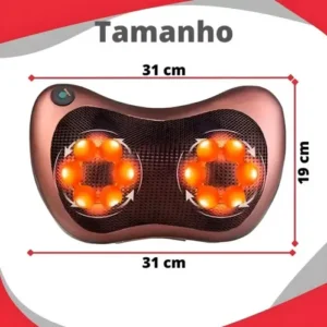 Massageador Travesseiro Elétrico Corporal Pescoço Lombar - Imagem 11
