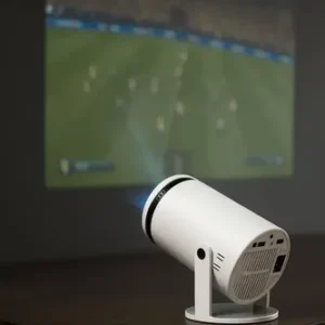 Projeto Smart Portátil TV Hd 4k Bluetooth Wifi Cor Branco Android 11.0 5g Cinema em Casa Imagem Nítida Compatível Com Diversos Dispositivos Hy300 Com Controle VLX - Imagem 7