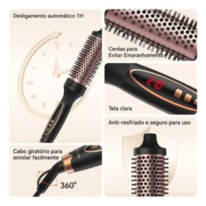 Modelador De Cachos Pente Dear Quente Íons Negativosportátil - Imagem 10