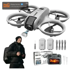 Drone Profissional L28s Pro Max Battery Motor Brushless Câmera Hd Para Fotografia Aérea, Voltar Auto + Siga-me Com 2 1800mah Baterias Controle Com Tela,drone 2.4ghz 5g Cinza - Imagem 1
