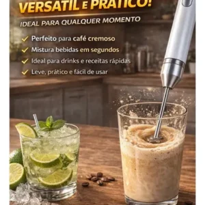 Mini Mixer Misturador De Bebidas Elétrico 2 Em 1 Portátil Recarregável Mexedor De Ovos Whey Leite Café Espuma Shake Drinks Capuccino Suco Comica - Imagem 6