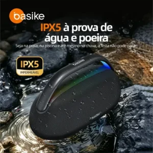 Basike Caixa De Som Bluetooth 200W, Boombox TWS, Prova D'água IPX5, Caixa Som Portátil, Super Potente Festa, Com RGB Luzes LED Bombox Caixa De Som Caixa Som Caixa Bluetooth Caixa Bluetooth Portati - Imagem 7