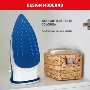 Ferro a vapor Essentialgliss azul base antiaderente Fea1 eficiente moderno prático - Imagem 6