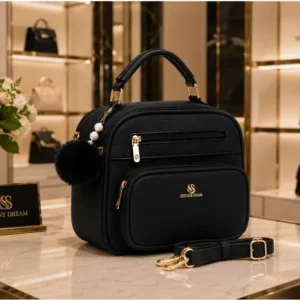 Bolsa Bag Feminina Média Baú Elegante Alça Ombro E Tiracolo - Imagem 9