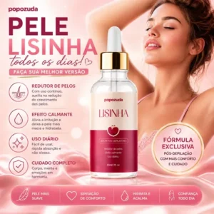 Lisinha Sérum Popozuda Pós Depilação Pele Macia Pelos Finos - Imagem 3