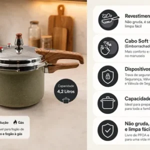 Panela De Pressão Fechamento Externo 4,2l Indução E Gás - Imagem 3