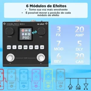 Pedal Multiefeitos M-Vave Blackbox Digital Para Guitarra Com Bluetooth - Imagem 8