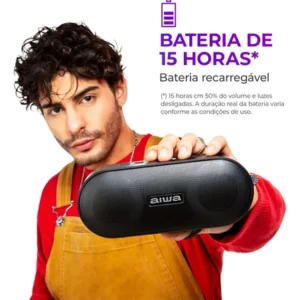 Caixa De Som Speaker Aiwa AWS-SP-01 Bluetooth Cor Preto - Imagem 7