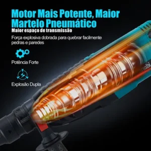 Martelete Perfurador Rompedor Professional 26mm 1300w Sds - Imagem 10