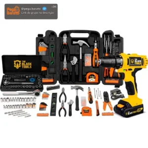 Kit De Ferramentas 169 Peças + Parafusadeira Furadeira 12v - Imagem 1