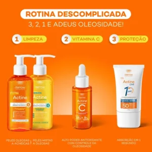 Gel de Limpeza Facial Darrow Actine Pele Oleosa e Acneica Refil 300g - Imagem 5