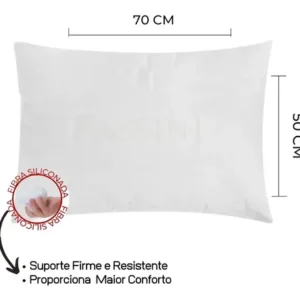 4 Travesseiros Antialérgico Impermeável 50x70 Super Macio - Imagem 5