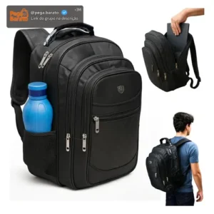 Mochila Masculina Impermeável Reforçada Aço Escola Notebook - Imagem 1