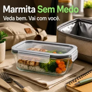 Pote Vidro Hermético Retangular Tampa 450ml Kit 5 Peças - Imagem 6