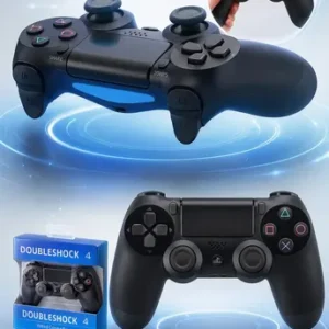 Controle Sem Fio Bluetooth Para Ps4 Videogame Joystick Tv Samsung Pc P4 Ps 4 Dual Shock Manete Pc Gamer Controle Bluetooth Tv Smart Sem Fio Celular Headset Com P2 Cor Preto - Marca REDFIN - Imagem 4