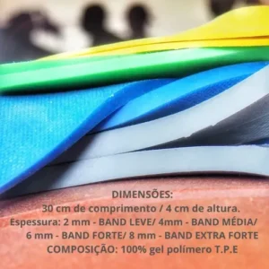 Kit 4 Rubber Band Mini Faixa Elástica Pilates Fisio Treino - Imagem 4